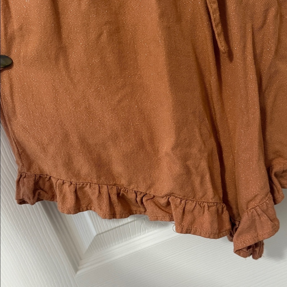 Le Lis shimmery Terracotta Long Sleeve Romper - Picture 4 of 8
